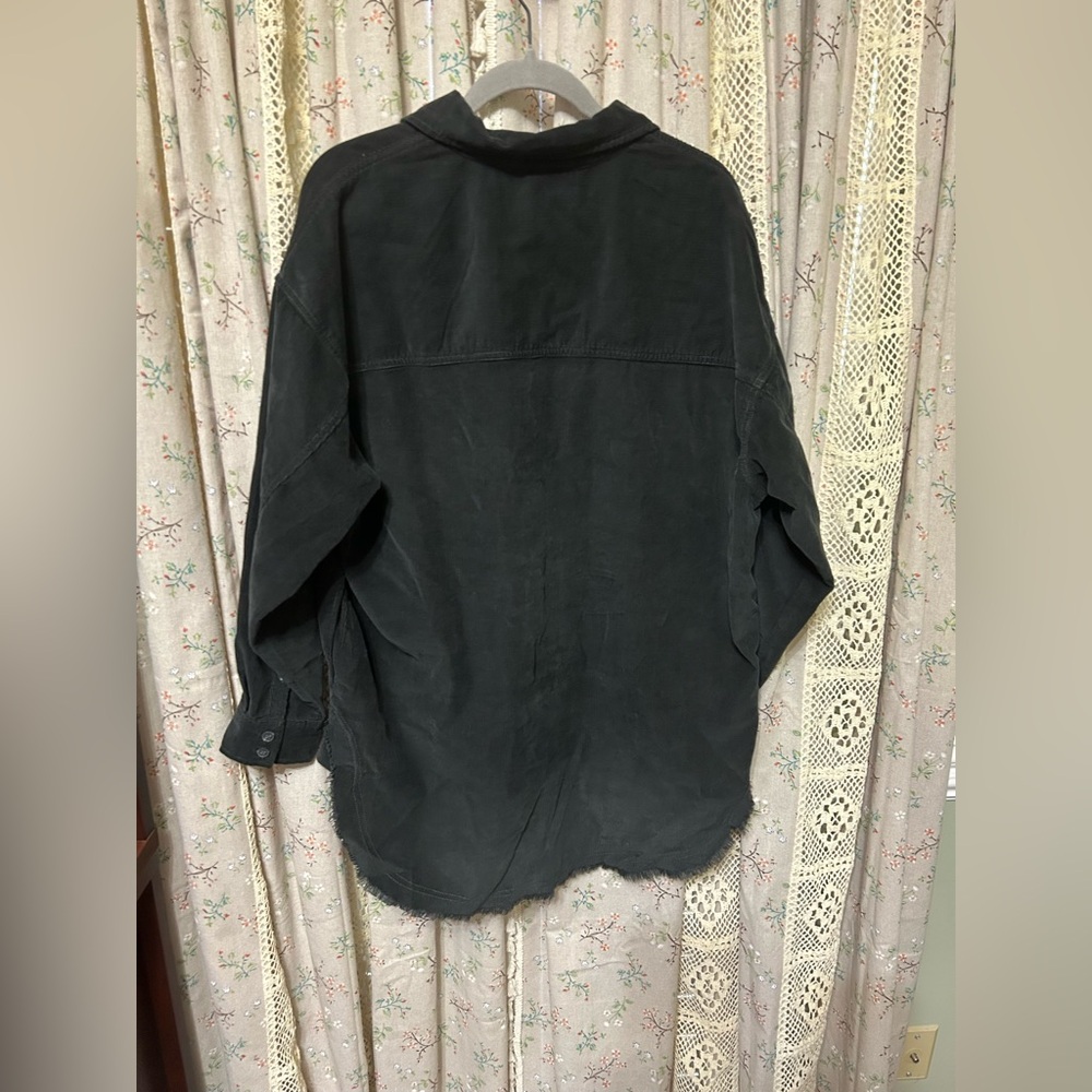 Aerie Offline Corduroy 1/2 Zip Pullover Tunic w/‎ Pockets Gray Size Medium - Picture 7 of 7